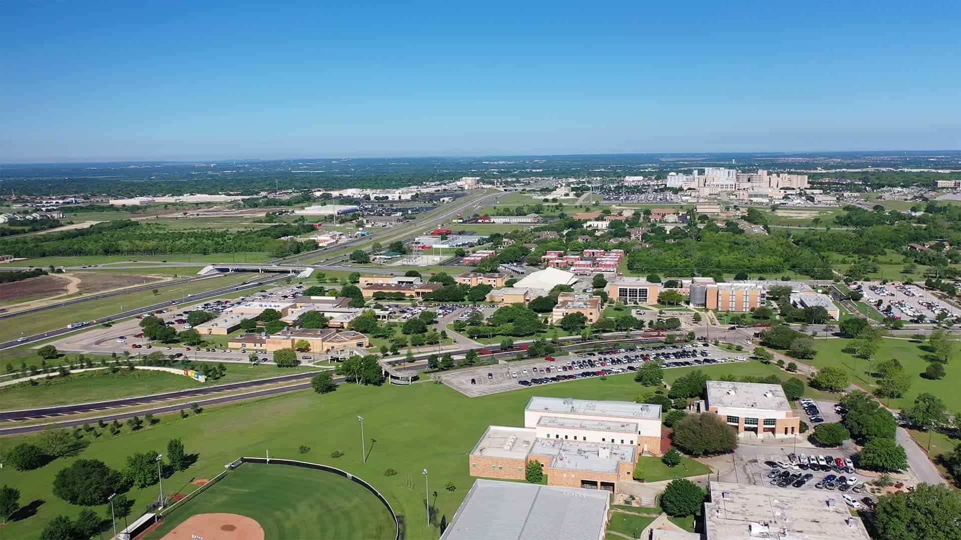 Temple Texas medical center and Central Texas landscape