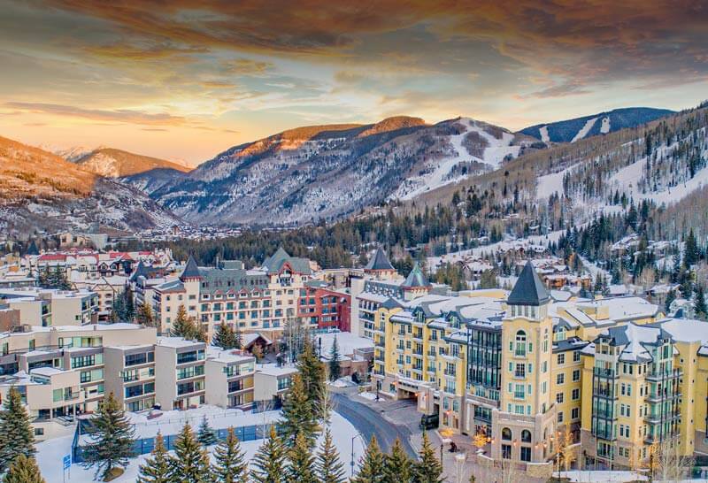 Breckenridge Colorado historic Main Street and ski resort