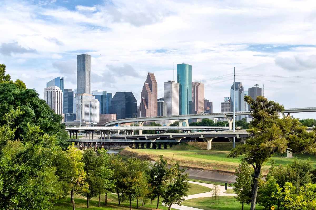 Houston skyline with downtown towers