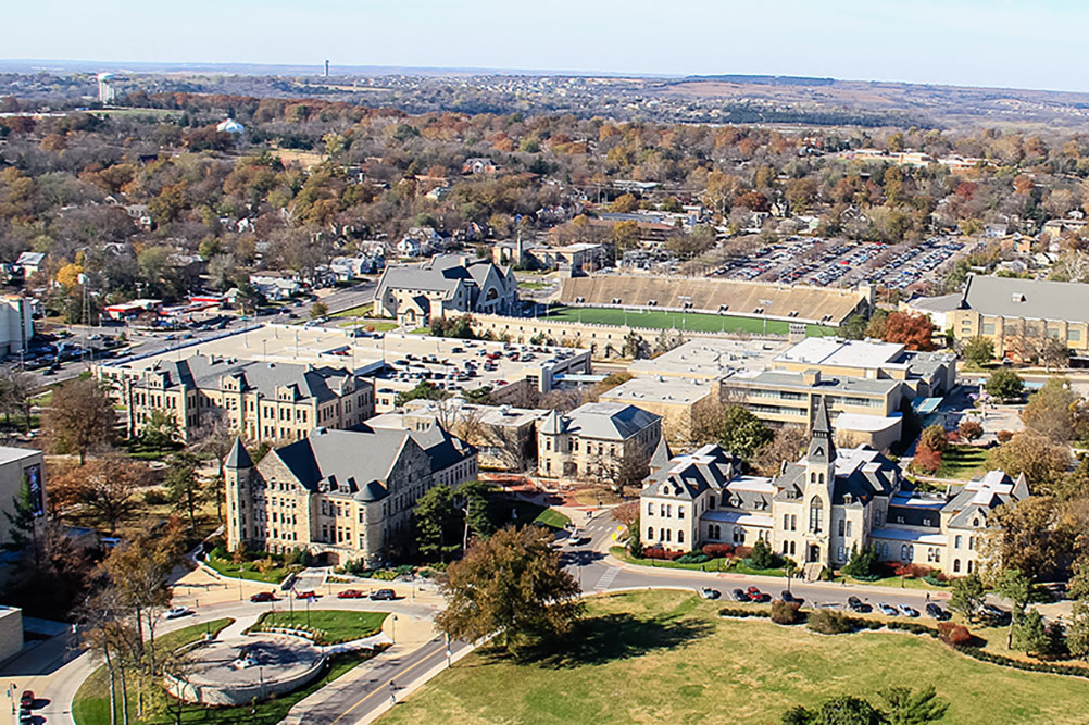 Manhattan Kansas Aggieville and Kansas State University corridor