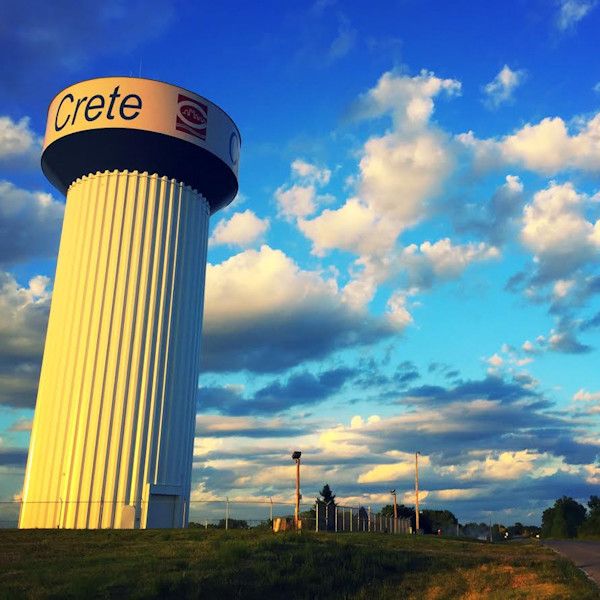Downtown Crete Nebraska along the Big Blue River