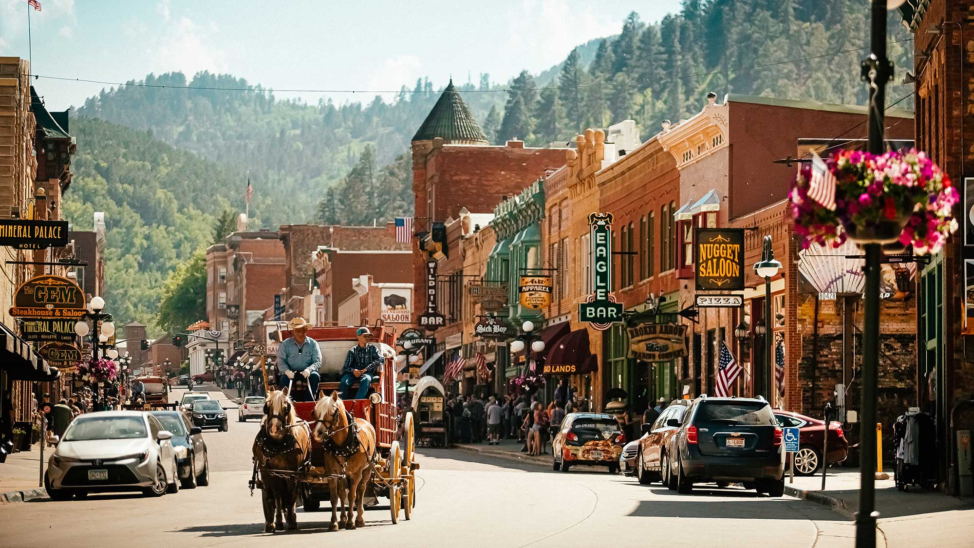 Deadwood South Dakota historic Main Street and National Historic Landmark district