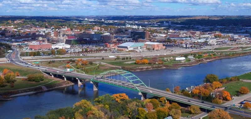 South Sioux City Nebraska riverfront along the Missouri River