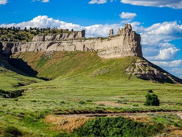 Scotts Bluff National Monument overlooking Scottsbluff, Nebraska
