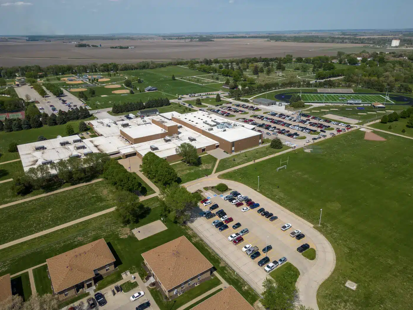 Blair Nebraska downtown and Missouri River bluffs